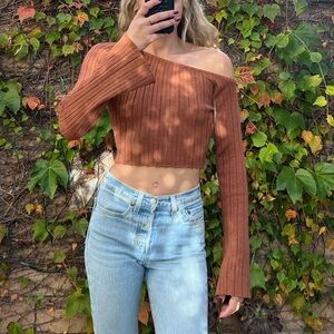 NWT princess Polly one shoulder sweater crop top